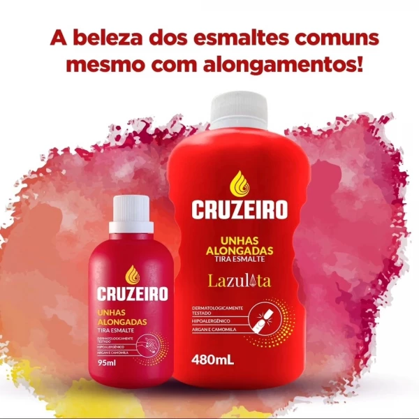 TIRA ESMALTE - UNHAS ALONGADAS - CRUZEIRO - 480 ML