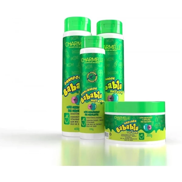 KIT CAPILAR BABABLU - MAÇA VERDE - CHARMELLE - 4 ITENS