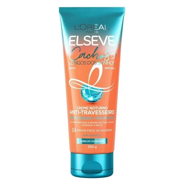 CREME NOTURNO ANTI-TRAVESSEIRO - CACHOS LONGOS DOS SONHOS - L'OREAL - 200 G