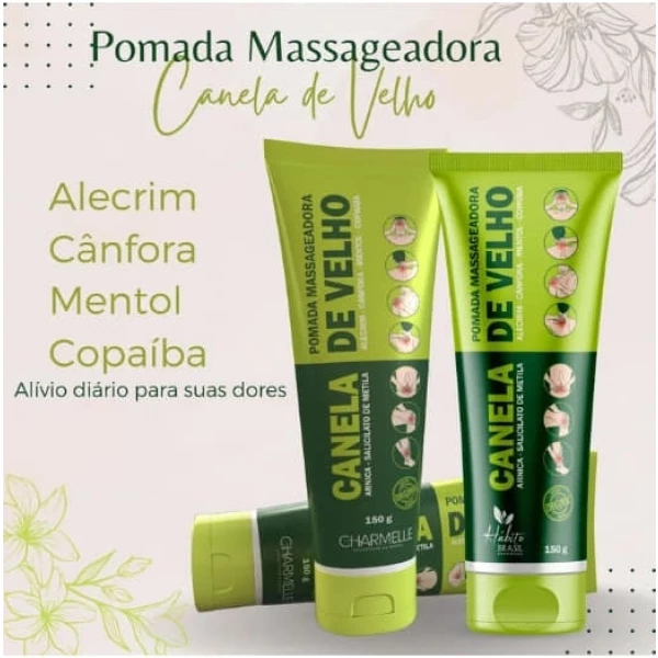 CANELA DE VELHO - POMADA MASSAGEADORA - 150G - CHARMELLE