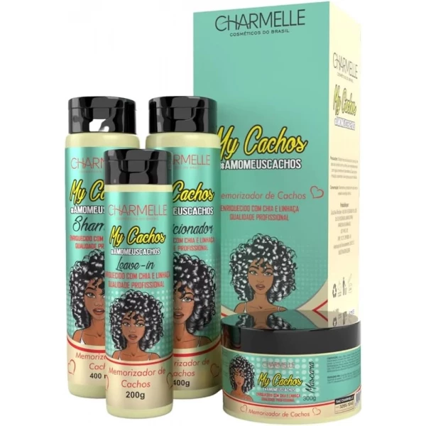 KIT CAPILAR CHARMELLE - MY CACHOS - 4 ITENS