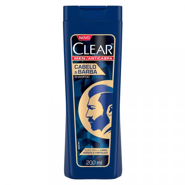 SHAMPOO - CLEAR MEN ANTICASPA - CABELO & BARBA - 200ML