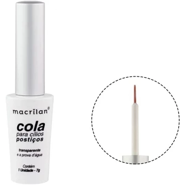 COLA PARA CÍLIOS POSTIÇOS - MACRILAN - TRANSPARENTE - 7ML