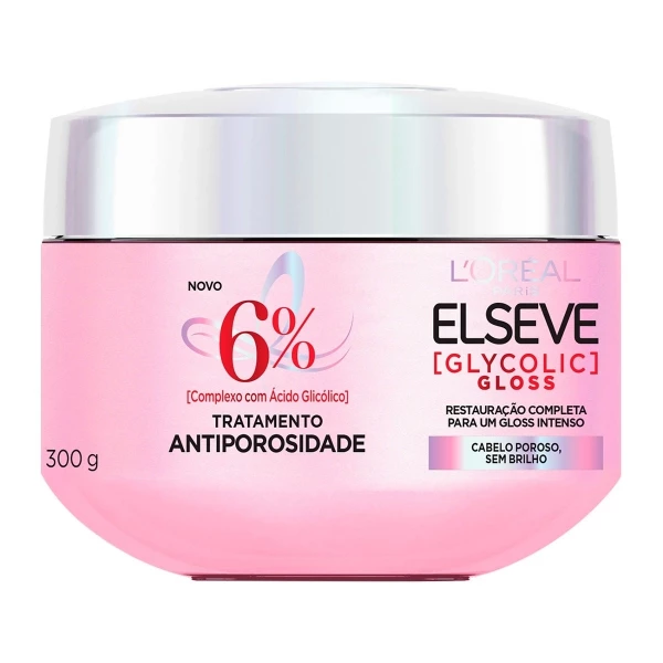 CREME DE TRATAMENTO - GLYCOLIC GLOSS - 300 G - ELSEVE - L'OREAL PARIS