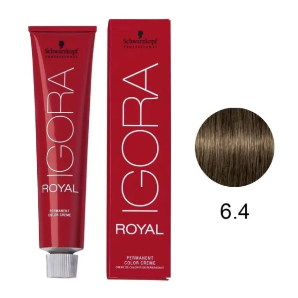 IGORA ROYAL - TINTA PARA CABELO - 6.4 - LOURO ESCURO BEIGE - SCHWARZKOPF PROFESSIONAL - 60G