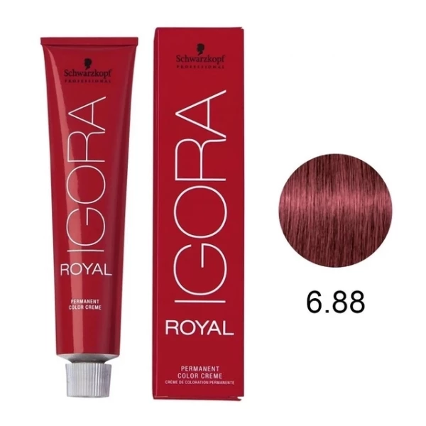 IGORA ROYAL - TINTA PARA CABELO - 6.88 - LOURO ESCURO VERMELHO EXTRA  - SCHWARZKOPF PROFESSIONAL - 60G