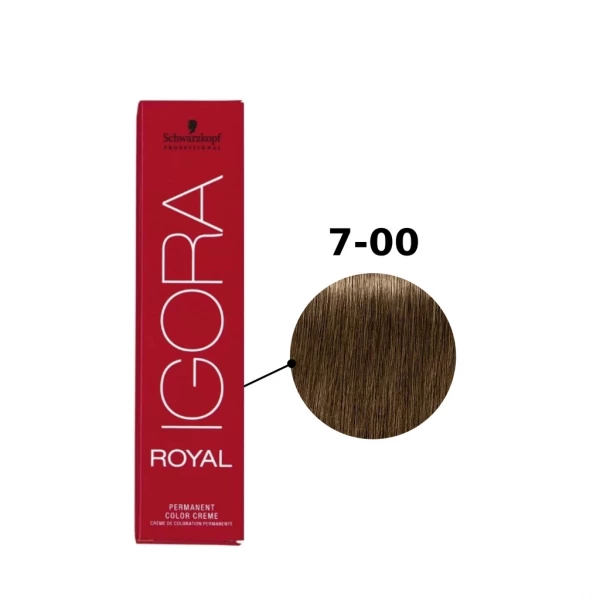IGORA ROYAL - TINTA PARA CABELO - 7.00 - LOURO MÉDIO NATURAL EXTRA - SCHWARZKOPF PROFESSIONAL - 60G