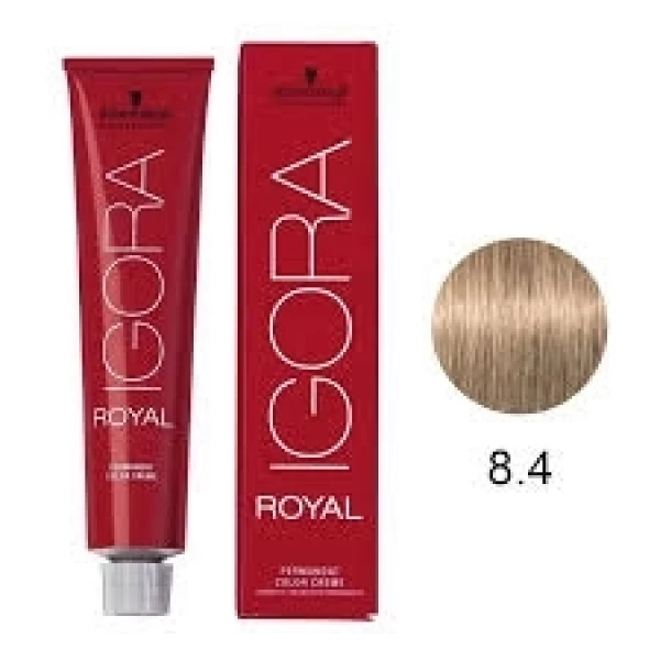IGORA ROYAL - TINTA PARA CABELO - 8.4 - LOURO CLARO BEIGE - SCHWARZKOPF PROFESSIONAL - 60G