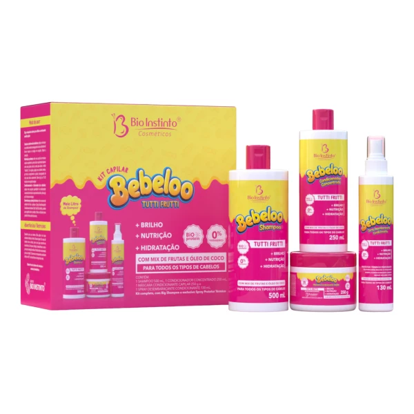 KIT CAPILAR BEBELOO - TUTTI FRUTTI - BIO INSTINTO - 4 ITENS