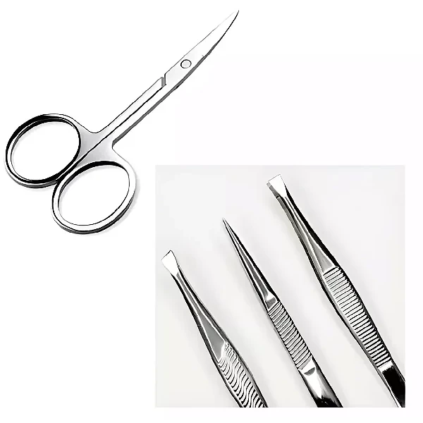 KIT TESOURA COM 3 PINÇAS