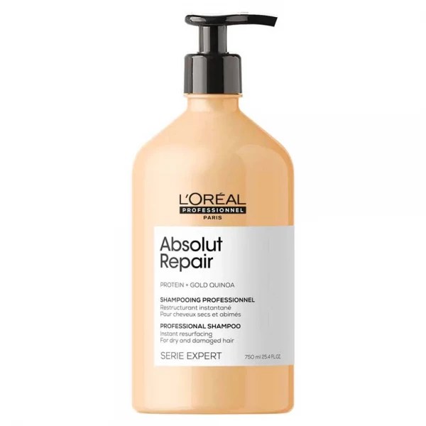 SHAMPOO ABSOLUT REPAIR PROTEIN + GOLD QUINOA - LOREAL PROFESSIONNEL PARIS - 750ml