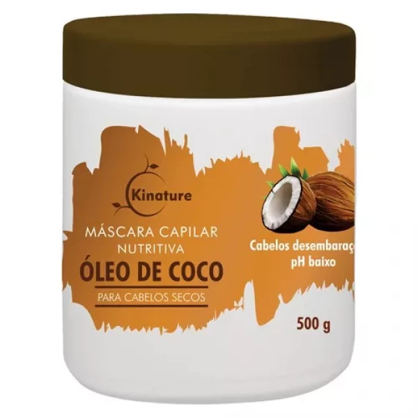 MÁSCARA CAPILAR NUTRITIVA - ÓLEO DE COCO - KINATURE - 500 G