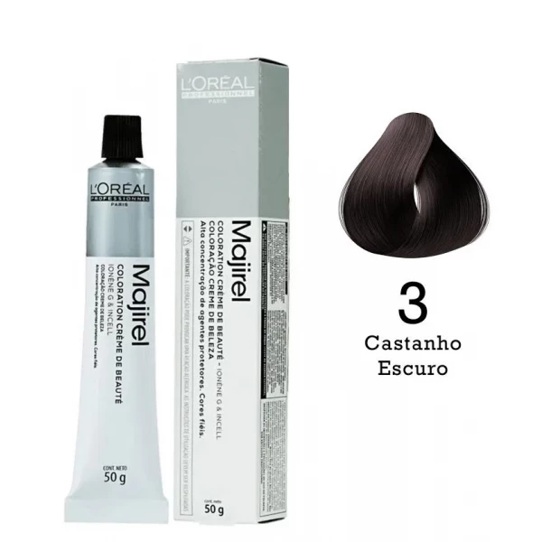COR 3 - COLORAÇÃO MAJIREL - LOREAL - 50G
