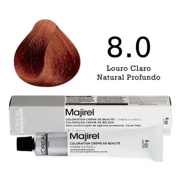 COR 8.0 - COLORAÇÃO MAJIREL - LOREAL - 50G    