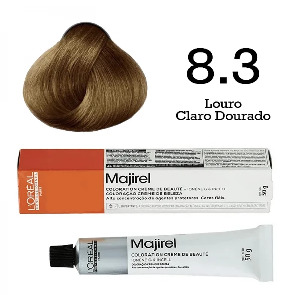 COR 8.3 - COLORAÇÃO MAJIREL - LOREAL - 50G   