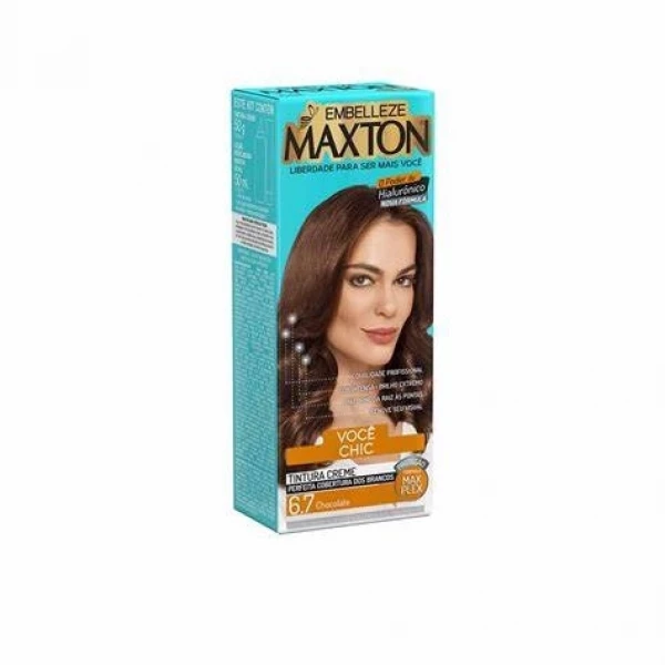 TINTA MAXTON - COR CHOCOLATE 6.7 - EMBELLEZE - 50 ml