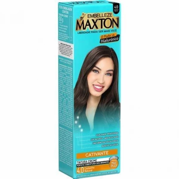 TINTA MAXTON - COR CASTANHO NATURAL - EMBELLEZE - 50 ml