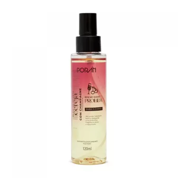ÓLEO CORPORAL - CEREJA COM CHAMPAGNE - PORAN - BEM ME QUERO PROIBIDA - 120 ML