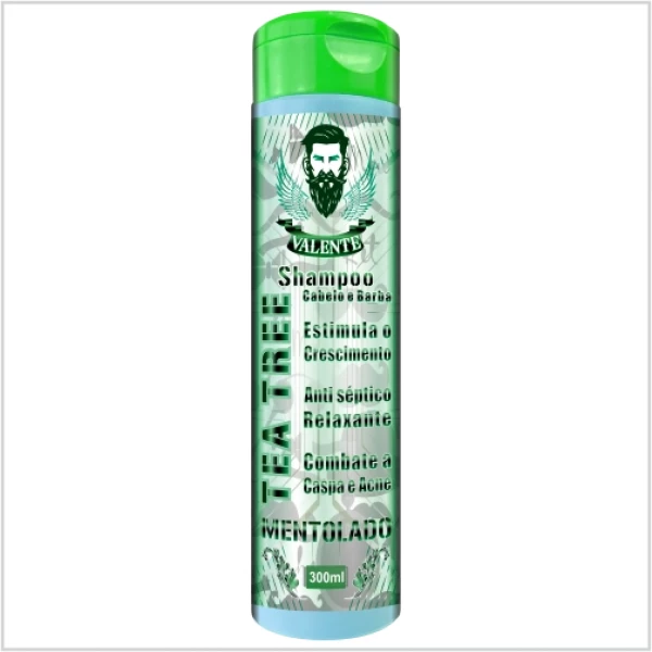 SHAMPOO - MENTOLADO - TEA TREE - VALENTE - 300 ML