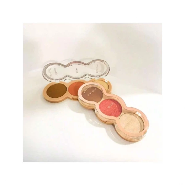 PALETA TRIO - CORTORNO - ILUMINADOR - BLUSH - BELLE ANGEL
