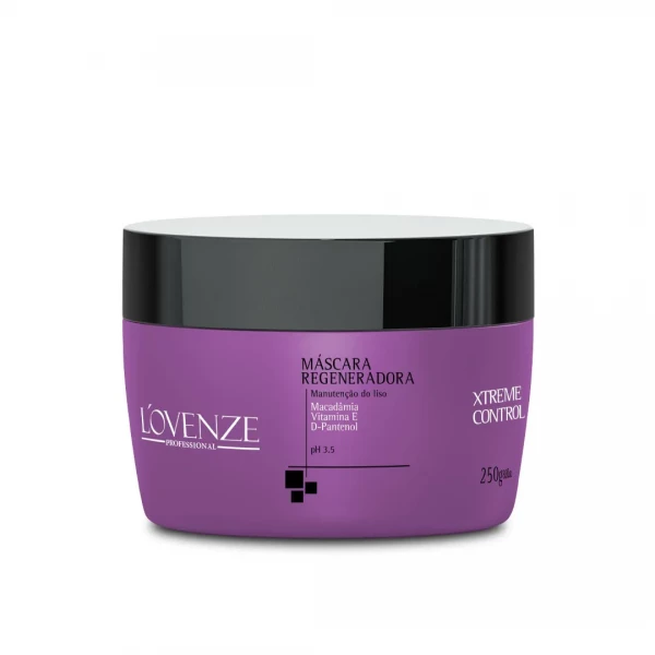 MÁSCARA REGENERADORA - XTREME CONTROL - MACADÃMIA/ VITAMINA E/ D-PANTENOL - LOVENZE - 250g