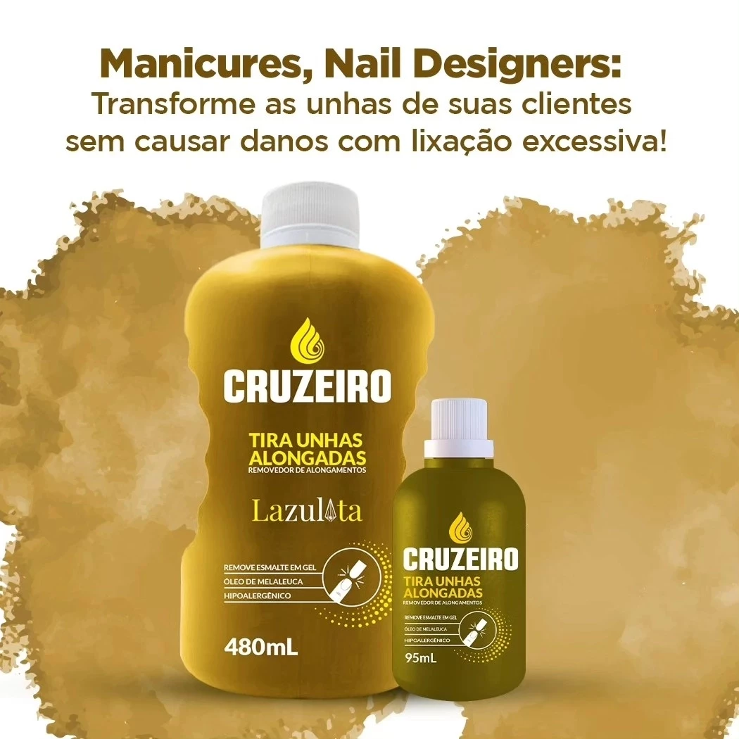 TIRA UNHAS ALONGADAS - REMOVEDOR DE ALONGAMENTOS - CRUZEIRO - 480ML