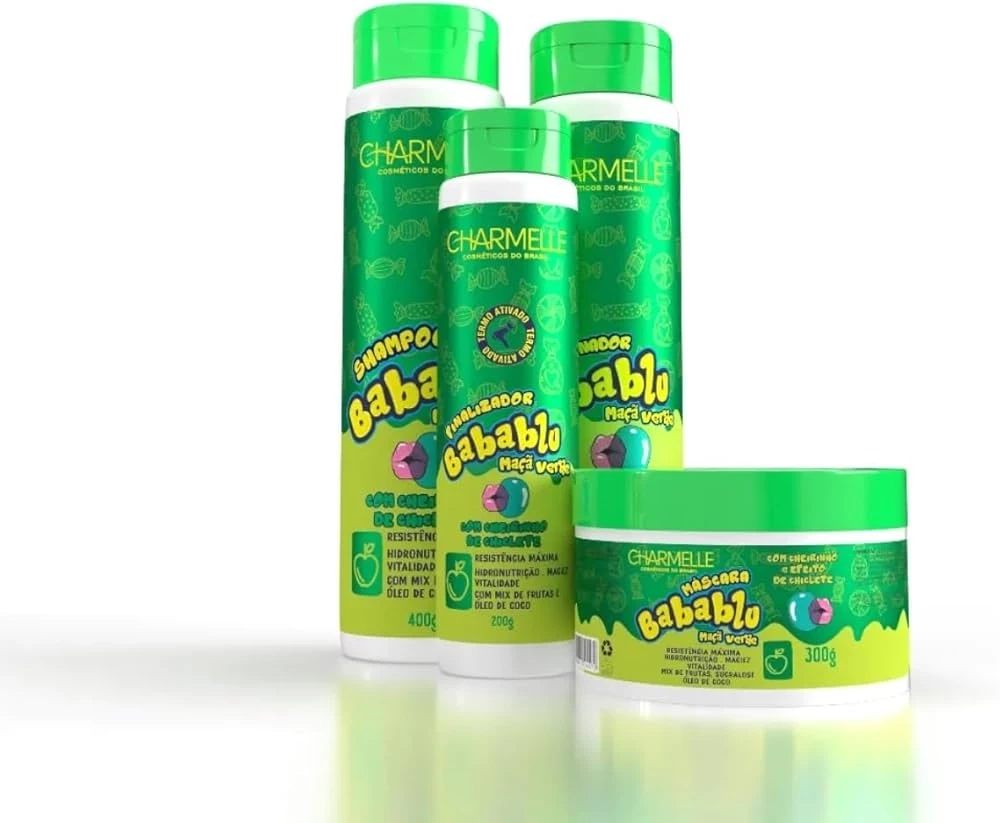 KIT CAPILAR BABABLU - MAÇA VERDE - CHARMELLE - 4 ITENS