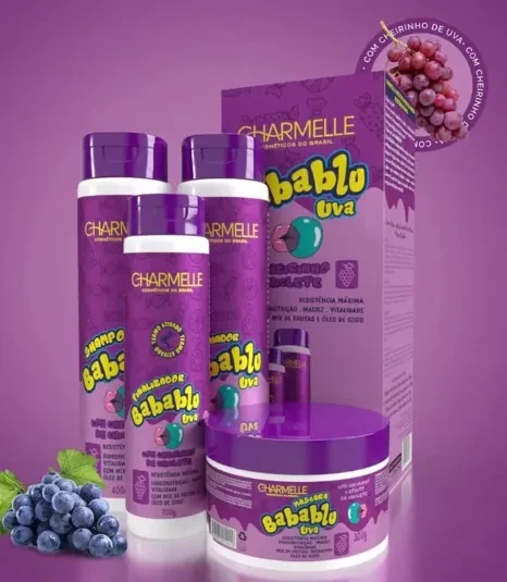 KIT CAPILAR BABABLU - UVA - CHARMELLE - 4 ITENS