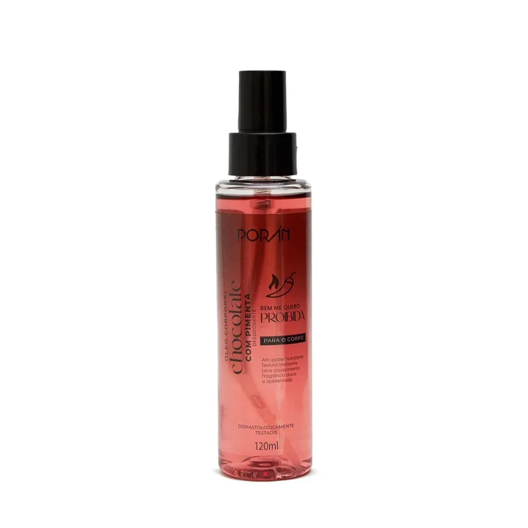BODY SPLASH - CHOCOLATE COM PIMENTA - BEM ME QUERO PROIBIDA - PORAN - 160 ML