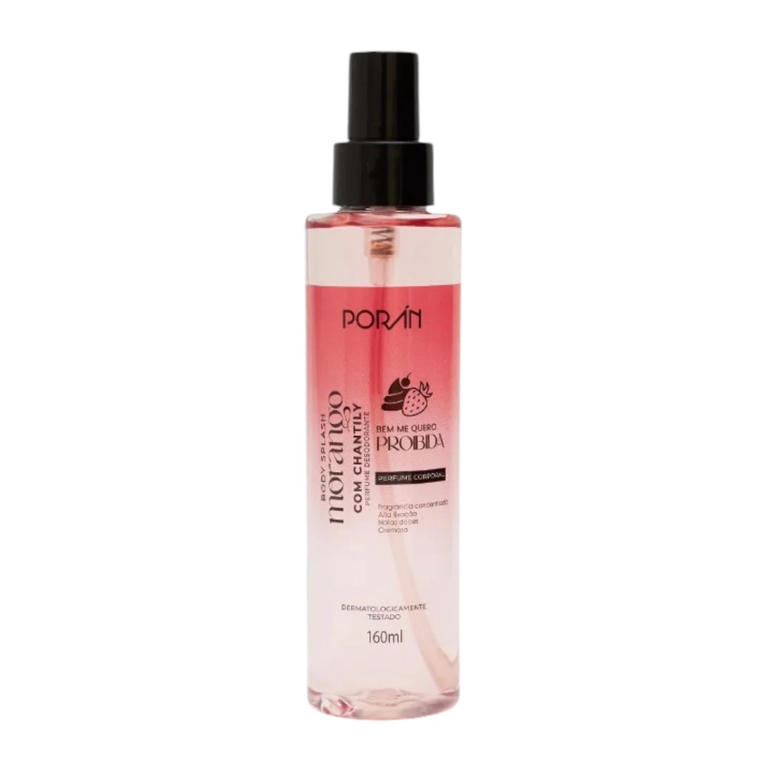 BODY SPLASH - MORANGO COM CHANTILY - BEM ME QUERO PROIBIDA - PORAN - 160 ML