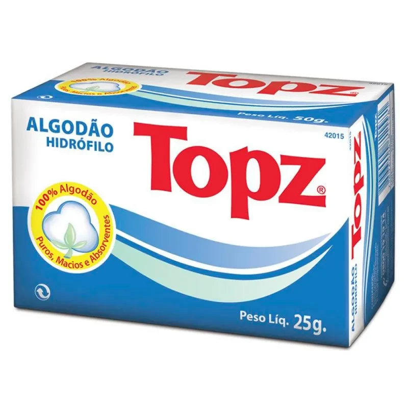Algodão Topz caixa 25g