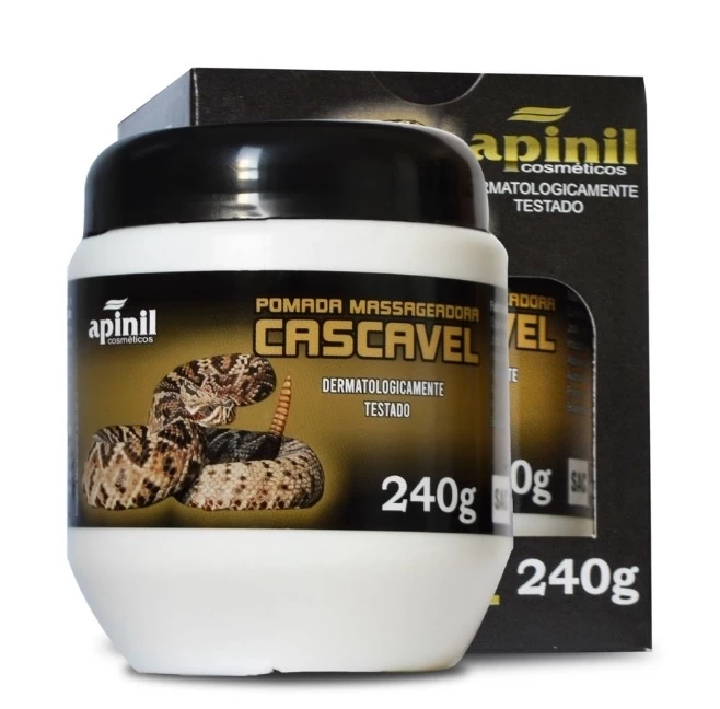 POMADA MASSAGEADORA - CASCAVEL - APINIL - 240 G