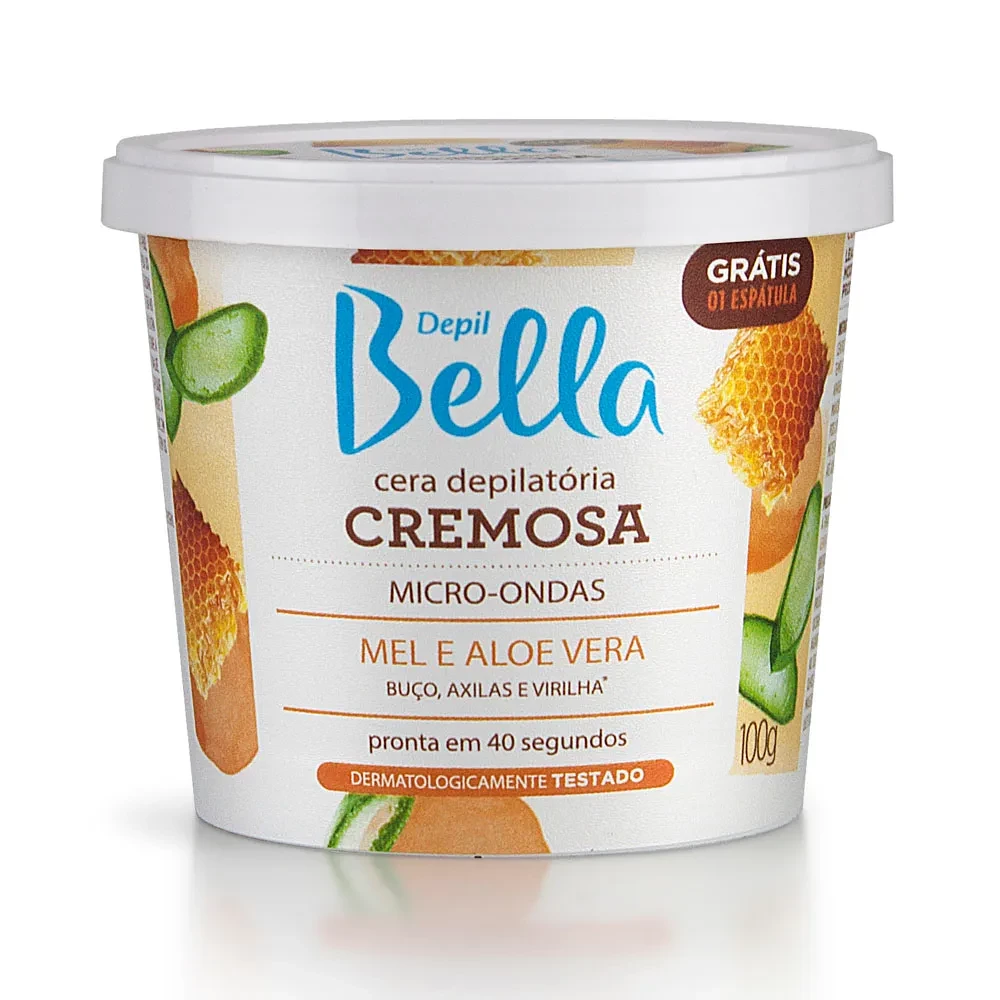 Cera Cremosa Depil Bella Mel e Aloe Vera