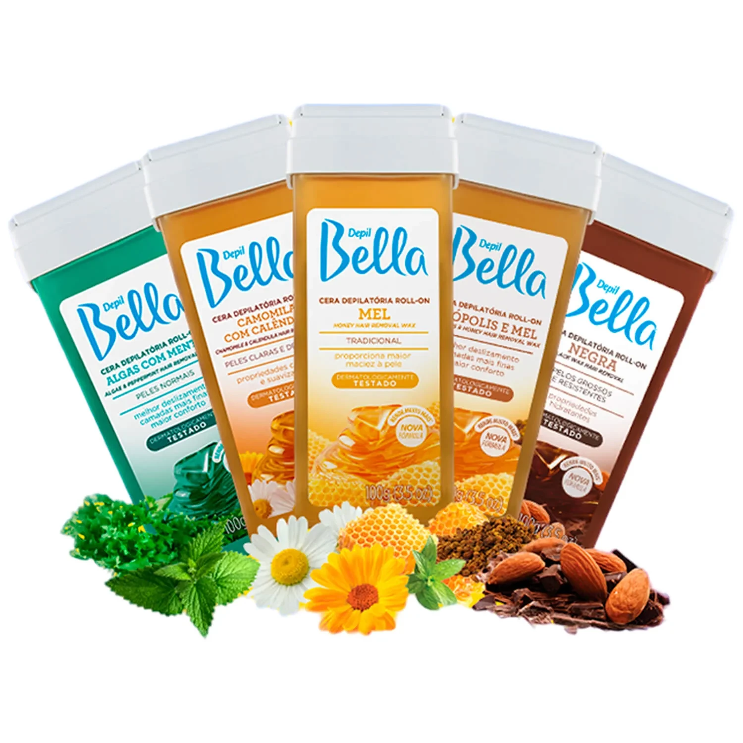 CERA DEPILATÓRIA ROLL-ON DEPIL BELLA 100G