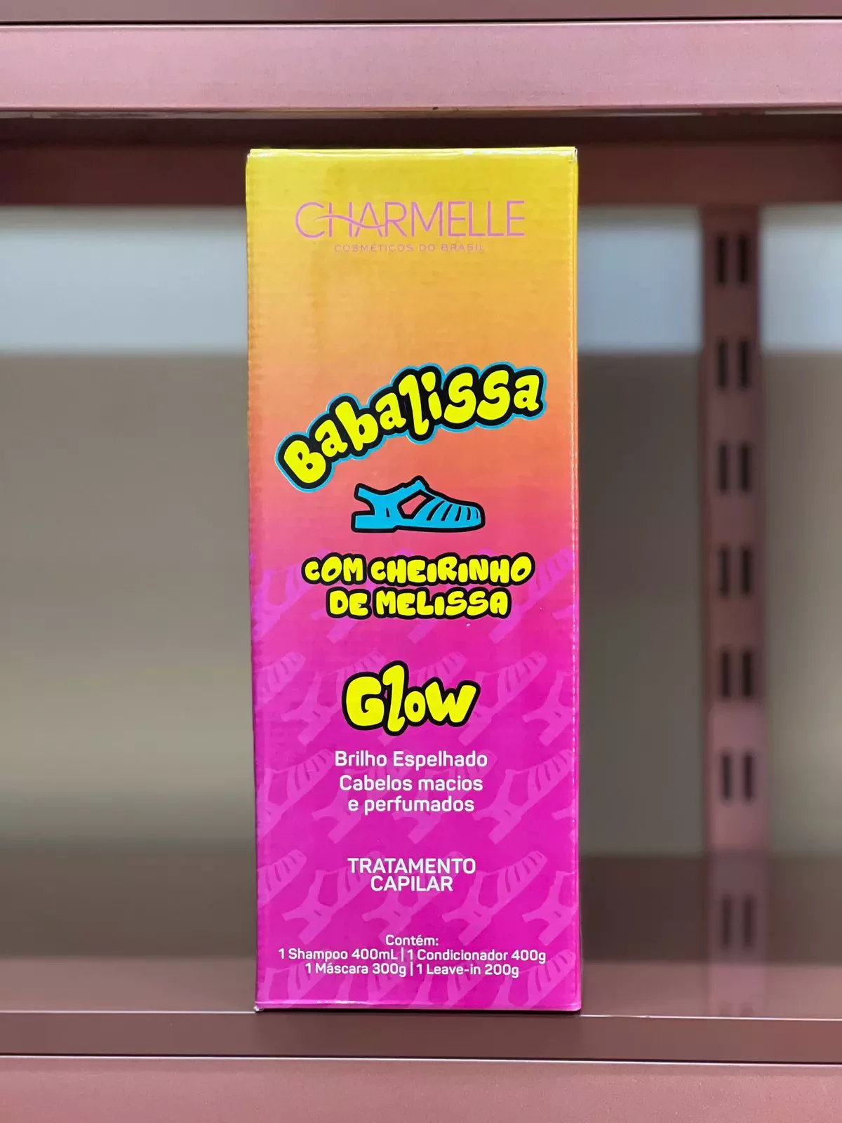 KIT CAPILAR BABALISSA - CHEIRINHO DE MELISSA - CHARMELLE - GLOW - 4 ITENS