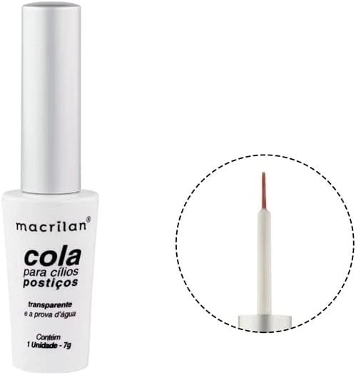 COLA PARA CÍLIOS POSTIÇOS - MACRILAN - TRANSPARENTE - 7ML