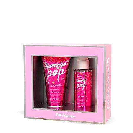 KIT - HIDRATANTE E BODY SPLASH MORANGO POP - POKOLOKA - 60ML  