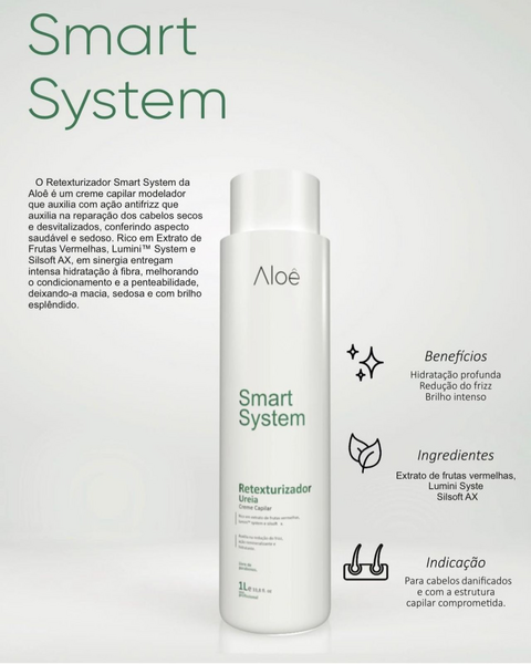 CREME CAPILAR - SMART SYSTEM - RETEXTURIZADOR UREIA - ALOÊ - 1L