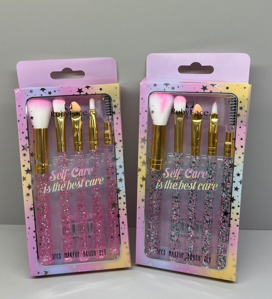 KIT DE PINCÉIS DE MAQUIAGEM - SELF - CUR IS THE BEST CARE - RUBY FACE