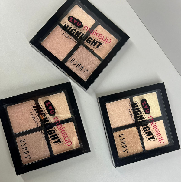ILUMINADOR MAKEUP - HIGHLIGHT 4 COLOR - USHAS 