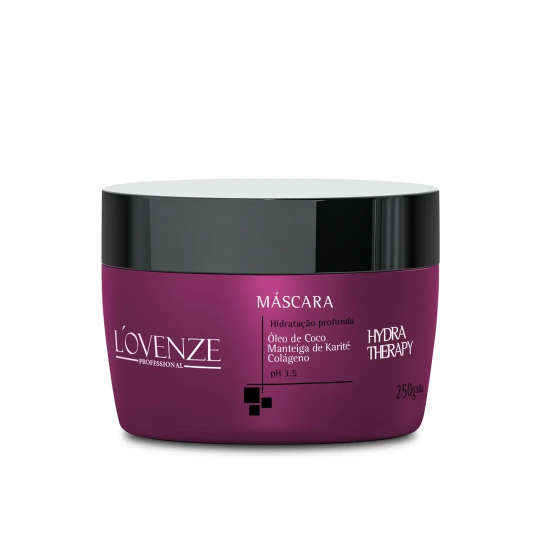 MÁSCARA HIDRATAÇÃO PROFUNDA - ÓLEO DE COCO/ MANTEIGA DE KARITÉ/ COLÁGENO - LOVENZE - 250g