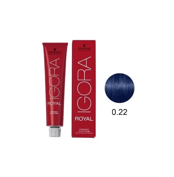 IGORA ROYAL - TINTA PARA CABELO - 0.22 - TOM DE MISTURA AZUL - SCHWARZKOPF PROFESSIONAL - 60G
