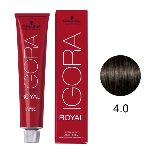 IGORA ROYAL - TINTA PARA CABELO - 4.0 - CASTANHO MÉDIO NATURAL - SCHWARZKOPF PROFESSIONAL - 60G