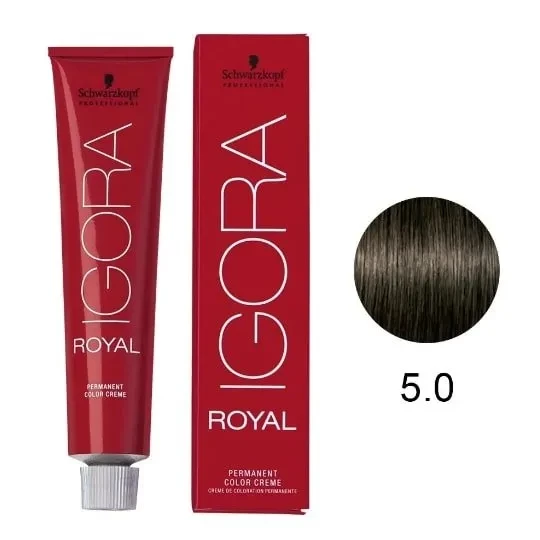 IGORA ROYAL - TINTA PARA CABELO - 5.0 - CASTANHO CLARO NATURAL - SCHWARZKOPF PROFESSIONAL - 60G