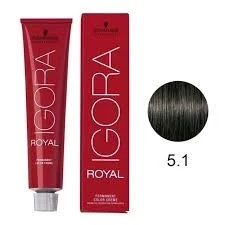 IGORA ROYAL - TINTA PARA CABELO - 5.1 - CASTANHO CLARO CENDRÉ - SCHWARZKOPF PROFESSIONAL - 60G