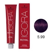 IGORA ROYAL - TINTA PARA CABELO - 5.99 - CASTANHO CLARO VIOLETA EXTRA - SCHWARZKOPF PROFESSIONAL - 60G