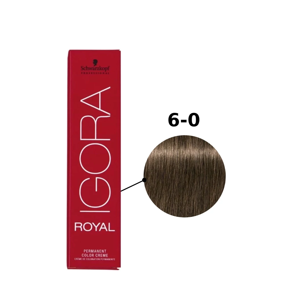 IGORA ROYAL - TINTA PARA CABELO - 6.0 - LOURO ESCURO NATURAL - SCHWARZKOPF PROFESSIONAL - 60G