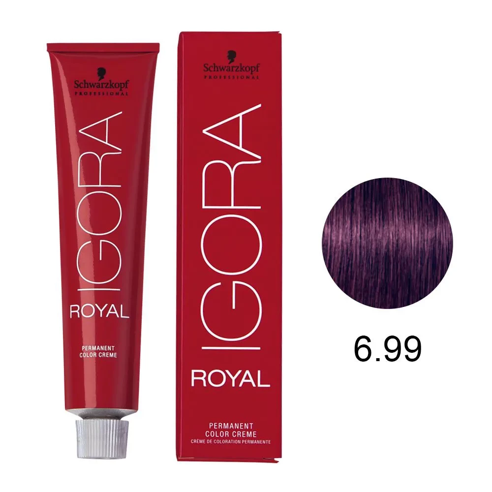 IGORA ROYAL - TINTA PARA CABELO - 6.99 - LOURO ESCURO VIOLETA EXTRA  - SCHWARZKOPF PROFESSIONAL - 60G