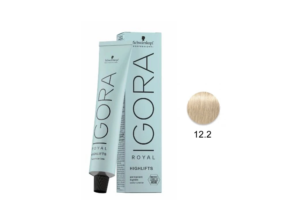 IGORA ROYAL HIGHLIFTS - TINTA PARA CABELO - 12.2 - SUPER ACLARANTE FUMÉ  - SCHWARZKOPF PROFESSIONAL - 60G