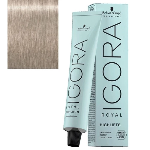 IGORA ROYAL HIGHLIFTS - TINTA PARA CABELO - 12.21 - SUPER CLARADOR FUMÊ CINZA  - SCHWARZKOPF PROFESSIONAL - 60G